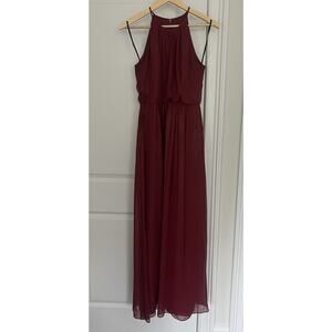 After six high neck burgundy maxi dress size 0